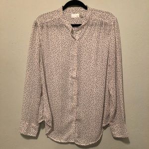 White long-sleeve blouse